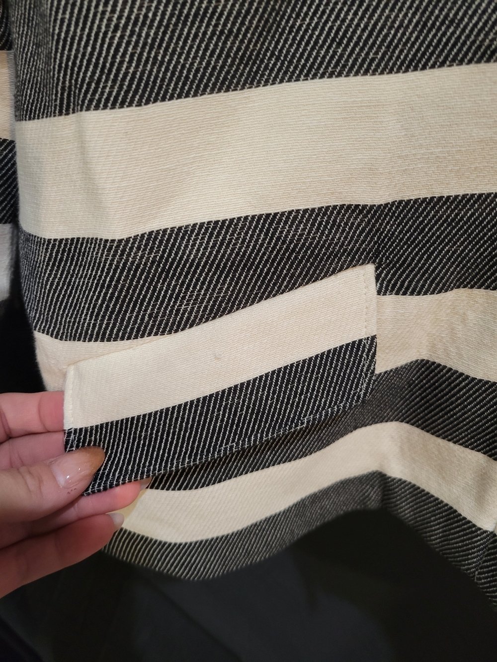 Lord & Taylor Black and White Striped Jacket - Picture 3 of 9
